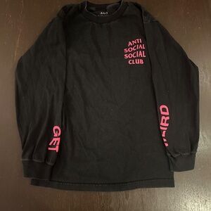 Anti social social club long sleeve “Get weird” tee
